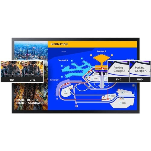 Samsung QM43B-T 1092.20 mm LCD Digital Signage Display - 24 Hours/7 Days Operation - Vertical Alignment (VA) - Touchscreen - 3840 x 2160 - LED - 500 cd/m² - 2160p - USB - HDMI - Serial - Wireless LAN - Bluetooth - Ethernet - Tizen 6.5
