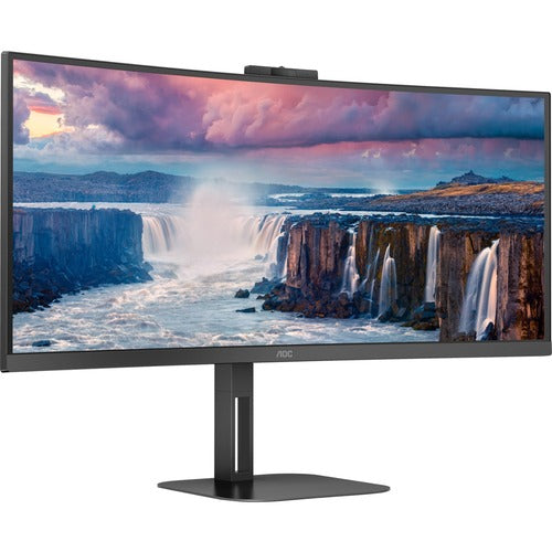 AOC MONITOR VA 34 21:9 WQHD HDMI DP USB-C COLUNAS WEBCAM HAS CU34V5CW/BK