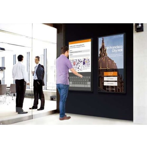 Samsung QM55B-T 1386.84 mm LCD Digital Signage Display - Energy Star - Touchscreen Cortex A72 1.70 GHz - 3840 x 2160 - Edge LED - 400 cd/m² - 2160p - USB - HDMI - Serial - Wireless LAN - Bluetooth - Ethernet - Tizen 6.5