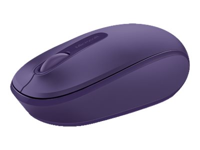 Microsoft Wireless Mobile Mouse 1850 - Mouse - Right- and Left-Handed - Optical - 3 Buttons - Wireless - 2.4 GHz - USB Wireless Receiver - Pantone Purple