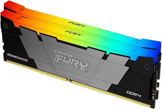 Kit de Memoria Kingston FURY Renegade RGB 32GB (2x16GB) DDR4 3600MT/s CL16 – KF436C16RB12AK2/32
