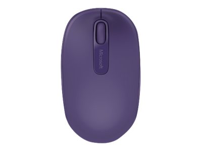 Microsoft Wireless Mobile Mouse 1850 - Mouse - Right- and Left-Handed - Optical - 3 Buttons - Wireless - 2.4 GHz - USB Wireless Receiver - Pantone Purple