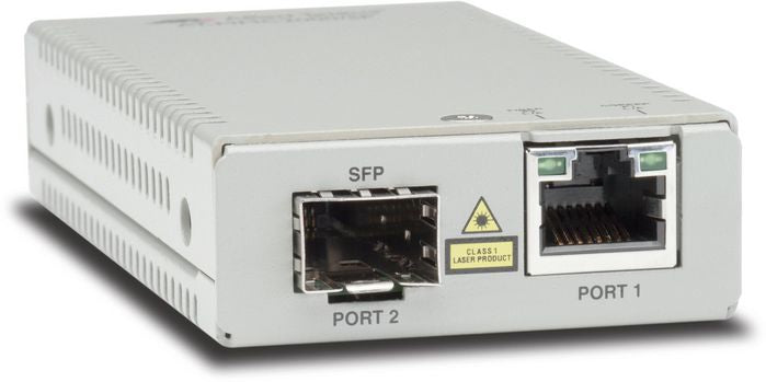 Allied Telesis TAA (Federal) 10/100/1000T to 100/1000X/SFP Media & Rate Converter, Multi-region PSU