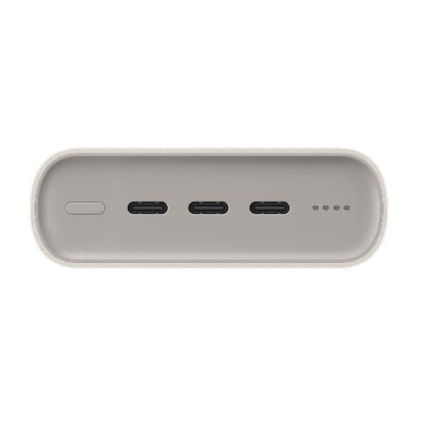 Samsung 20,000 mAh 45 W Super Fast Charging 2.0 Power Bank, 3x USB-C, Beige