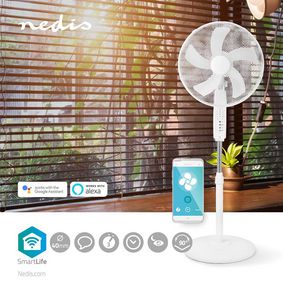 NEDIS WIFI SMART FAN CON PIE 40CM BLANCO