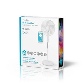 NEDIS WIFI SMART FAN CON PIE 40CM BLANCO