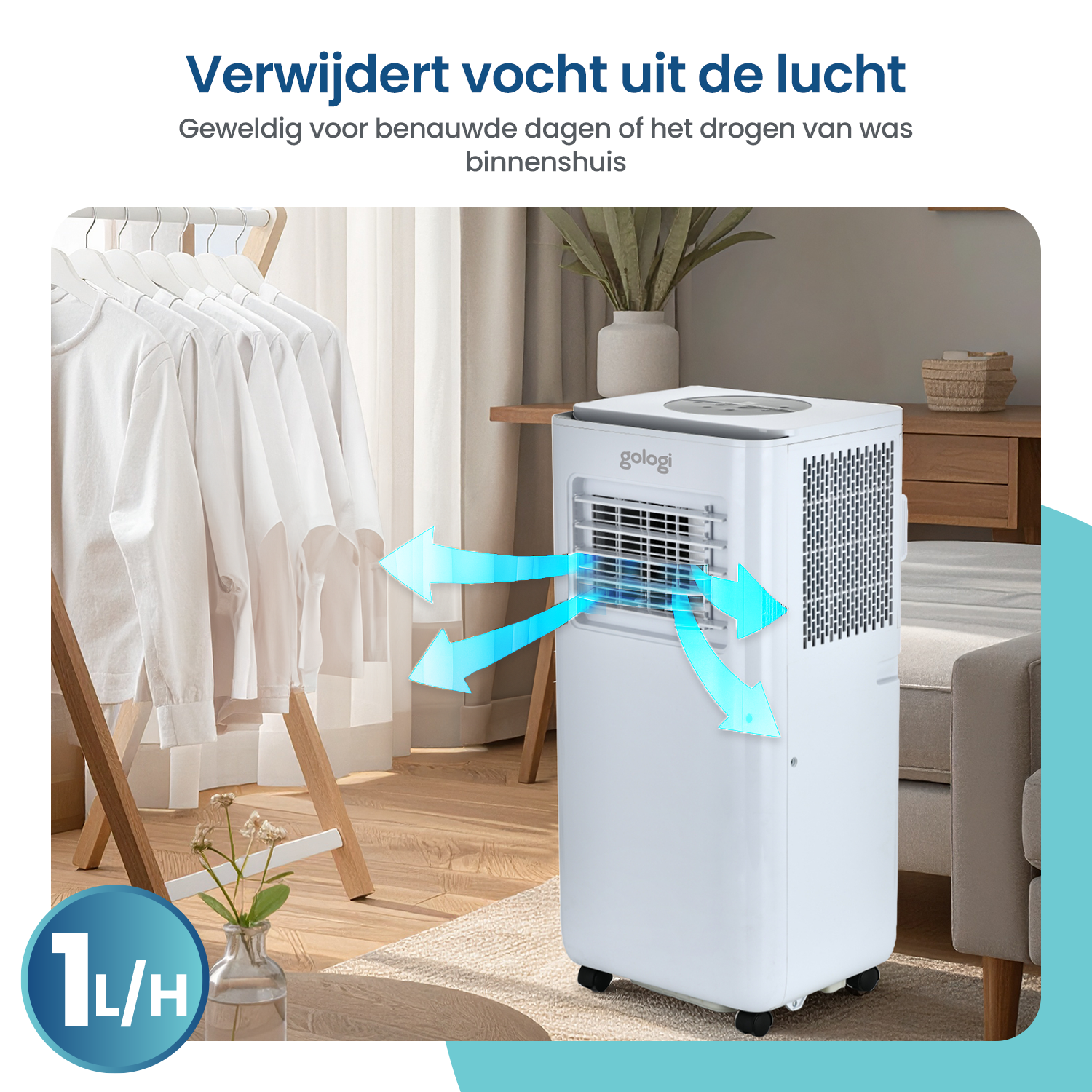 3-in-1 mobile air conditioner - 9,000 BTU/h