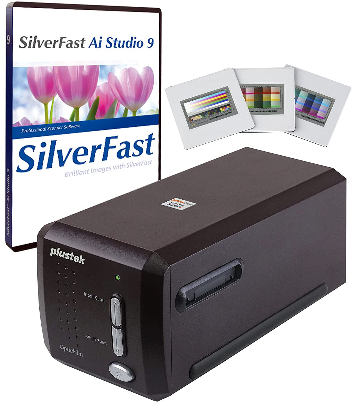 Plustek OpticFilm 8300i Ai 35 mm Film and Slide Scanner 7200 dpi with SilverFast Ai Studio 9