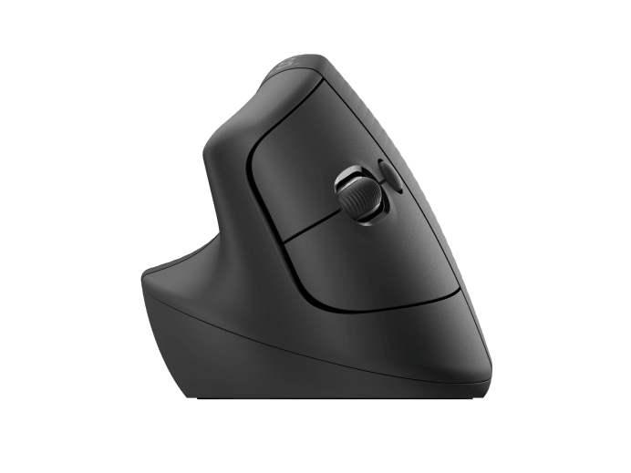 Logitech Lift Vertical Ergonomic Mouse - Vertical mouse - ergonomic - left-hand - optical - 6 buttons - wireless - Bluetooth, 2.4 GHz - USB receiver Logitech Logi Bolt - graphite