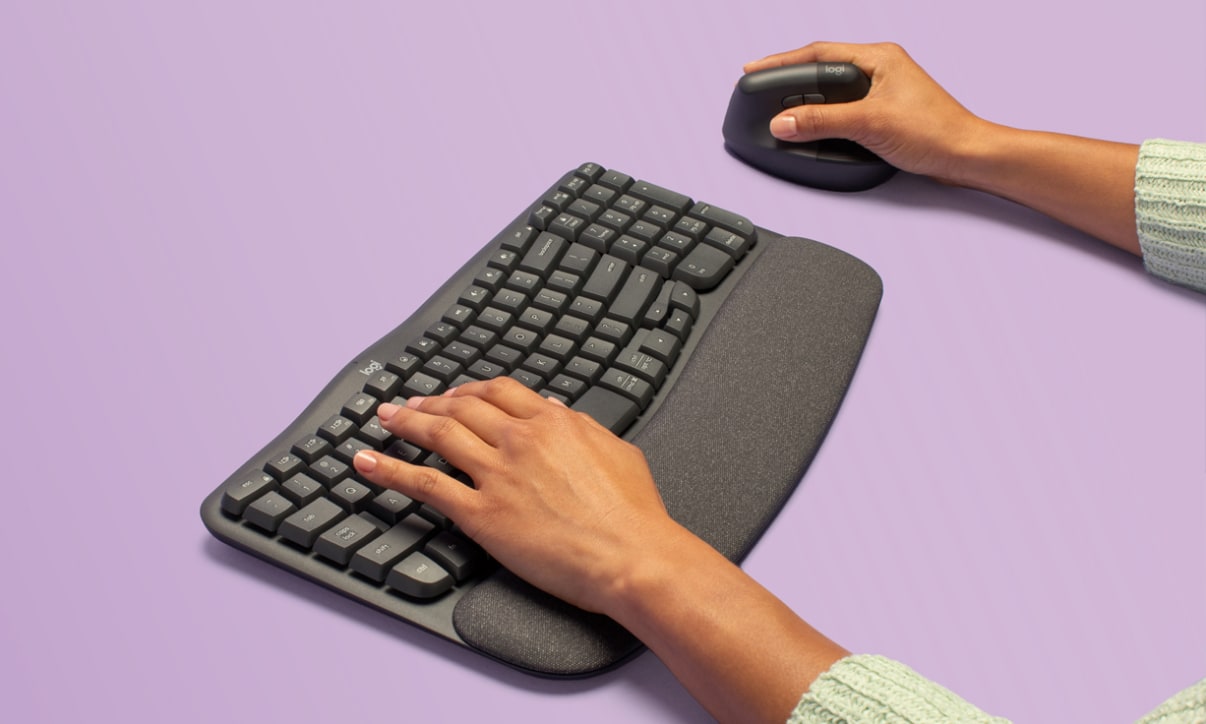 Logitech Lift Vertical Ergonomic Mouse - Vertical mouse - ergonomic - left-hand - optical - 6 buttons - wireless - Bluetooth, 2.4 GHz - USB receiver Logitech Logi Bolt - graphite