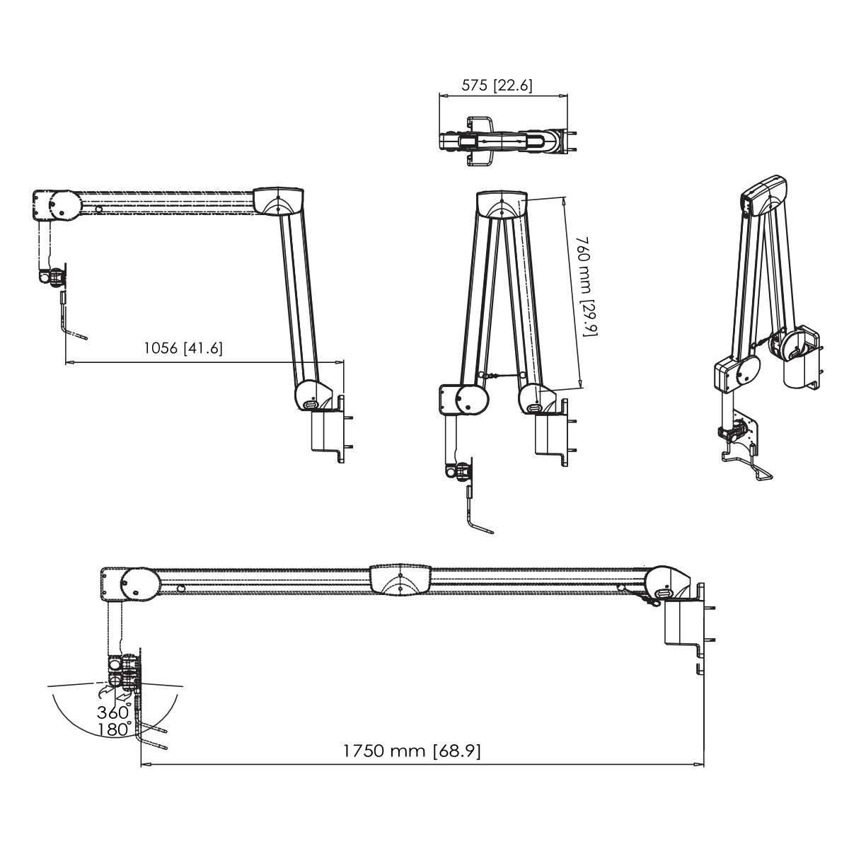VOGELS PMW 7038 MEDICAL WALL MOUNT 3-8KG