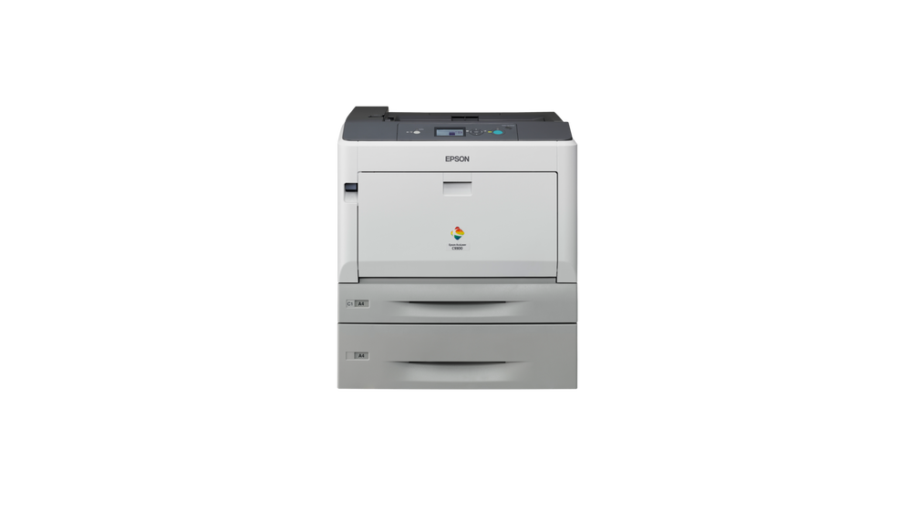 Epson AcuLaser C9300DTN - Impresora - color - Dúplex - láser - A3/Ledger - 1200 dpi - hasta 30 ppm (mono)/ hasta 30 ppm (color) - capacidad: 955 hojas - USB, Gigabit LAN