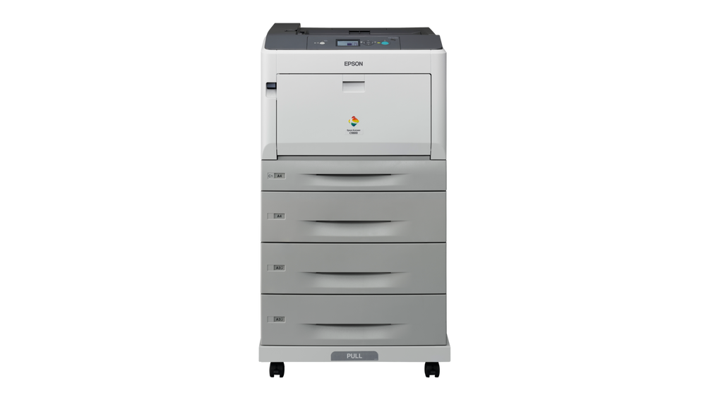 Epson AcuLaser C9300D3TNC - Impresora - color - Dúplex - láser - A3/Ledger - 1200 dpi - hasta 30 ppm (mono)/ hasta 30 ppm (color) - capacidad: 2055 hojas - USB, Gigabit LAN