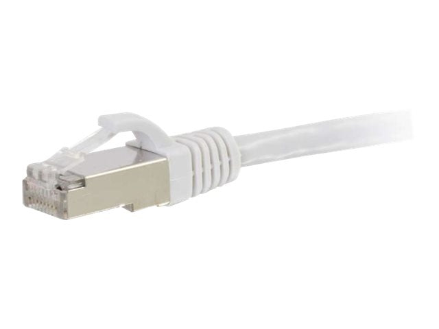 Cable de conexión de red C2G Cat6a blindado (STP) - Cable de conexión - RJ-45 (M) a RJ-45 (M) - 5 m - PTB - CAT 6a - moldeado, sin nudos, trenzado - blanco (89939)