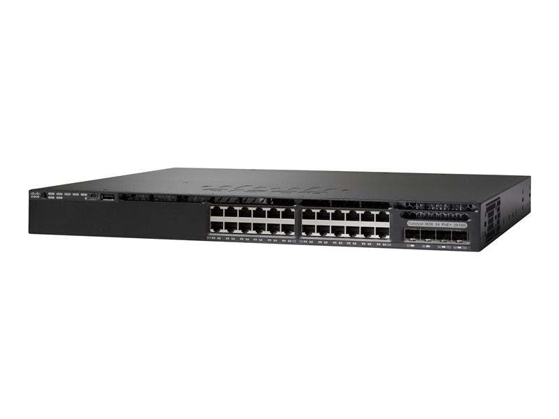Cisco Catalyst 3650-24PD-L - Switch - Administrado - 24 x 10/100/1000 (PoE+) + 2 x 10 Gigabit SFP+ - escritorio, montable en riel - PoE+ (390 W) (WS-C3650-24PD-L)