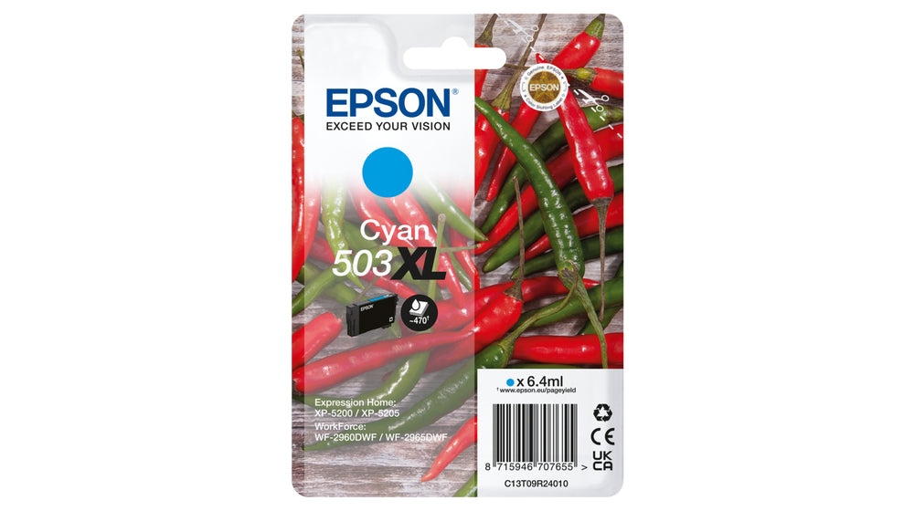 TINTA AZUL EPSON 503XL XP5200/05/WF2960/65
