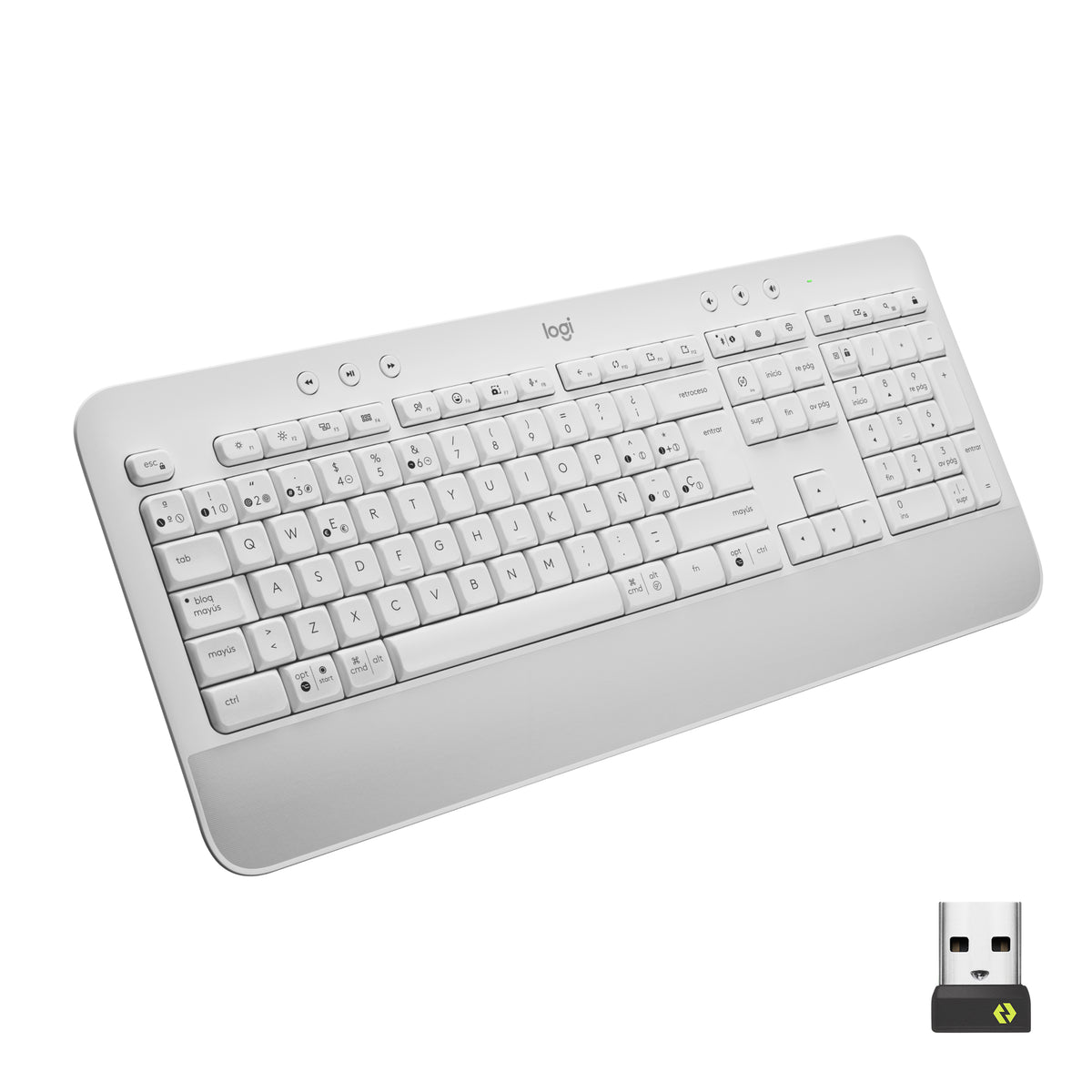 Logitech Signature K650 - Teclado - sem fios - Bluetooth 5.1 - QWERTY - Espanhol - branco sujo