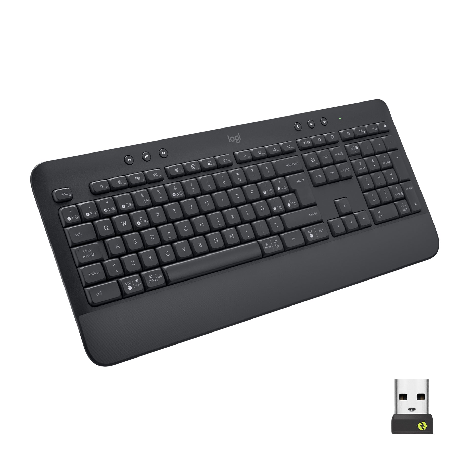 Logitech Signature K650 - Keyboard - Wireless - Bluetooth 5.1 - QWERTY - Spanish - Graffiti