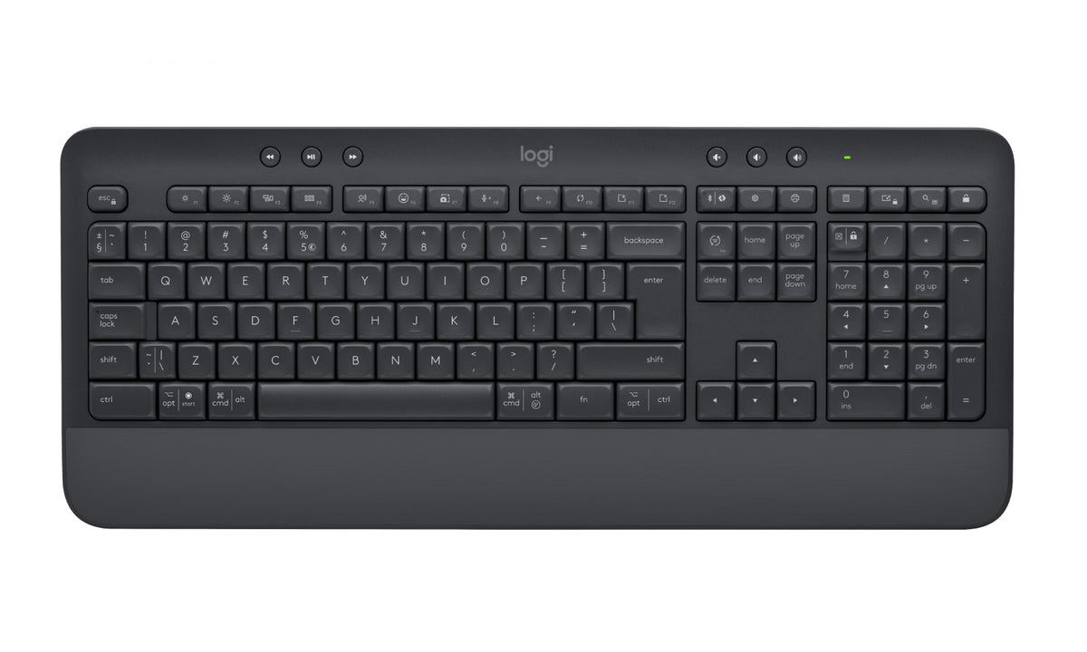 Logitech Signature K650 - Keyboard - Wireless - Bluetooth 5.1 - QWERTY - American International Standard - Graphite