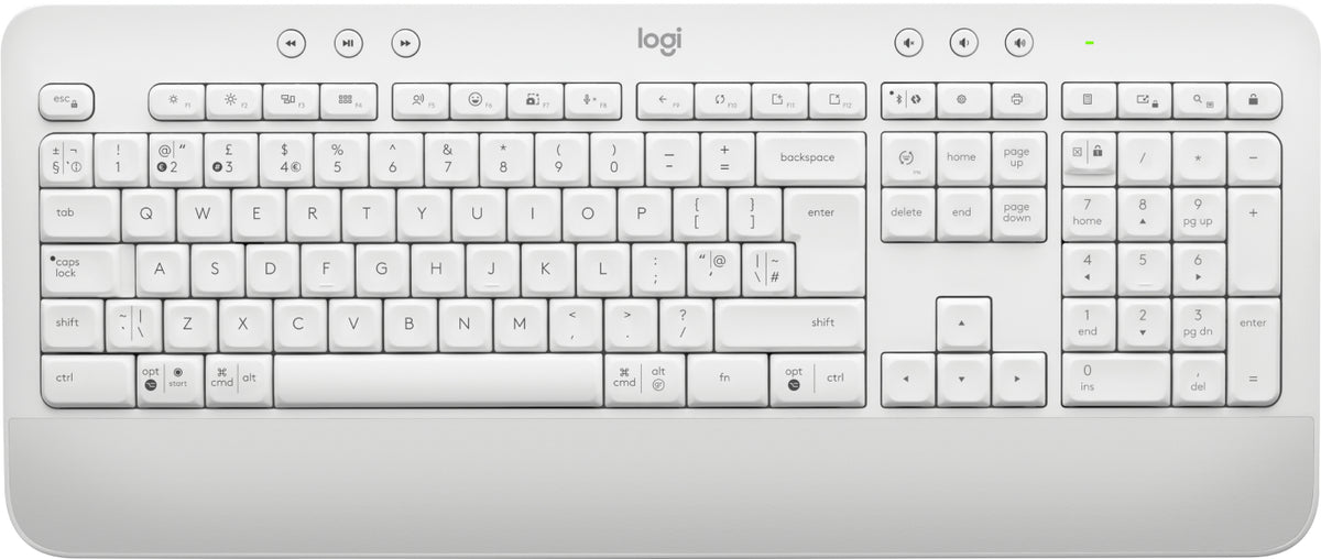 Logitech Signature K650 - Teclado - sem fios - Bluetooth 5.1 - QWERTY - Reino Unido - branco sujo