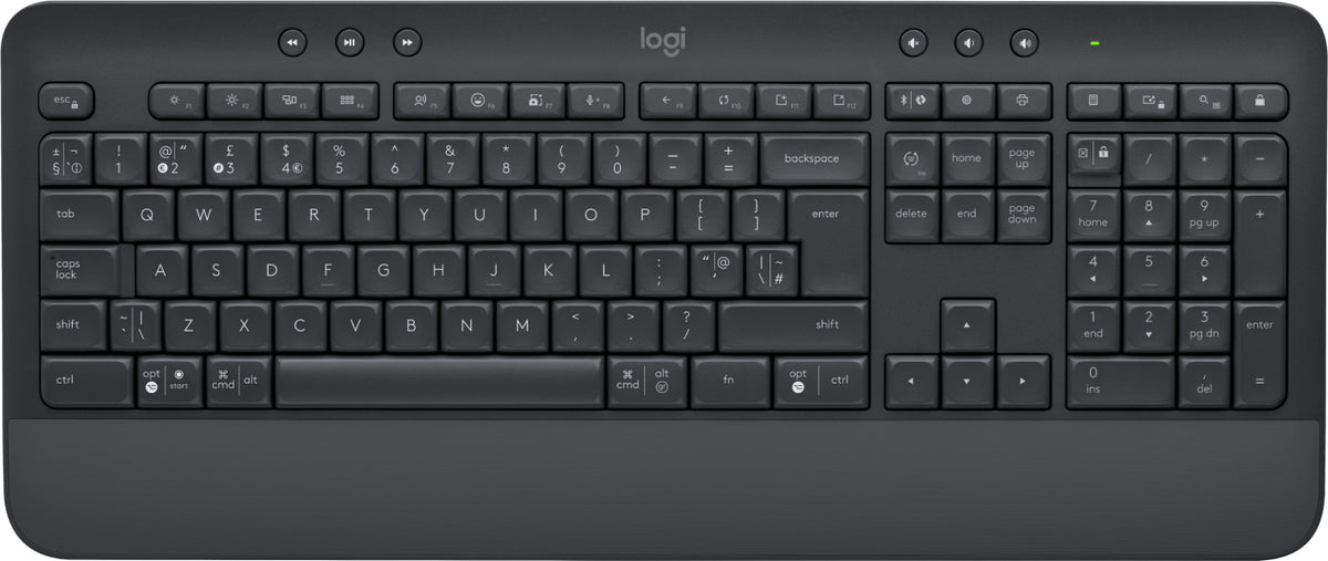 Logitech Signature K650 - Keyboard - Wireless - Bluetooth 5.1 - QWERTY - UK - Graphite