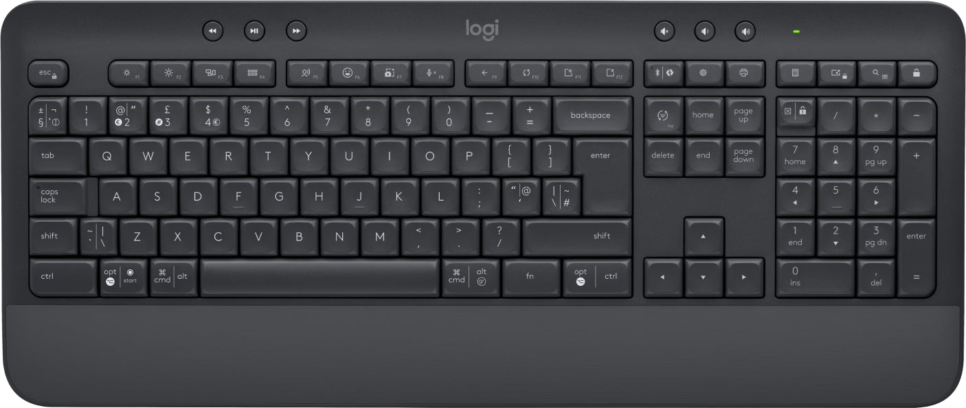 Logitech Signature K650 - Teclado - sem fios - Bluetooth 5.1 - QWERTY - Reino Unido - grafite