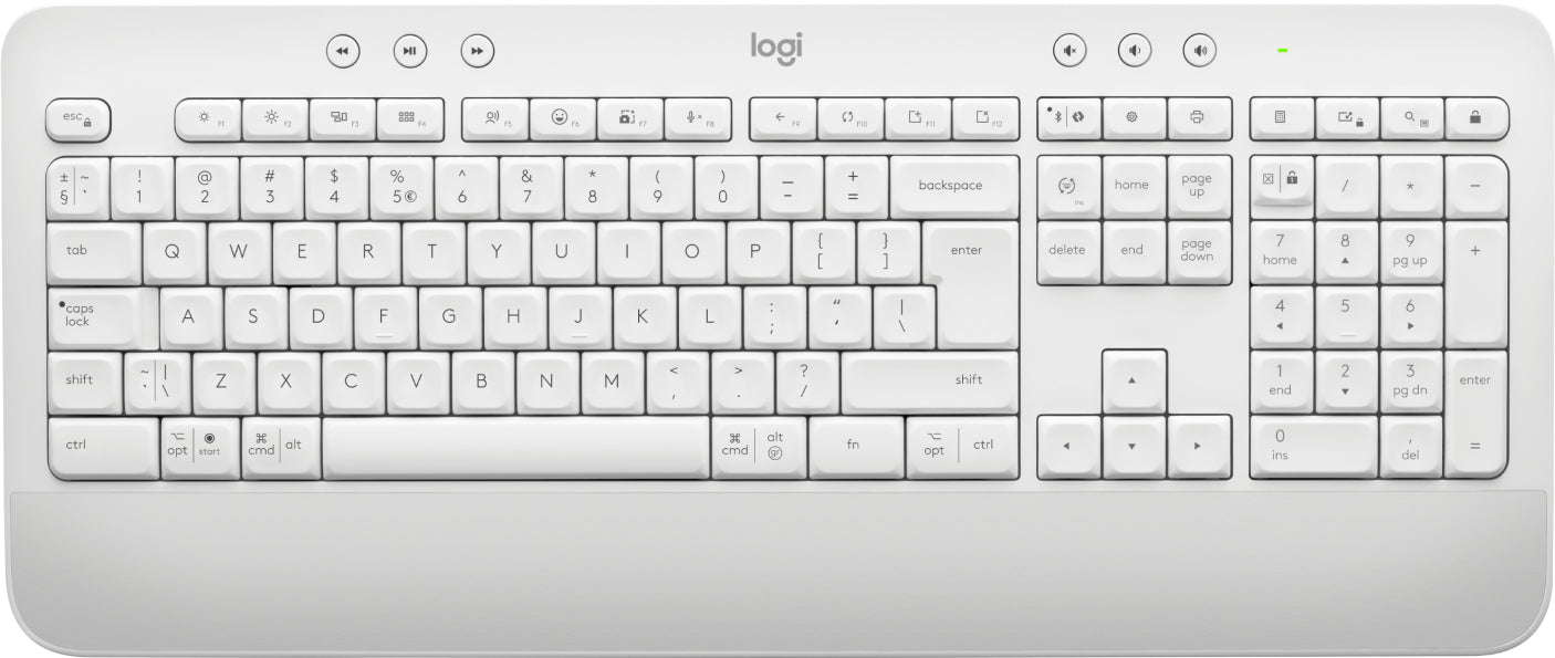 Logitech Signature K650 - Teclado - sem fios - Bluetooth 5.1 - QWERTZ - Húngaro - branco sujo
