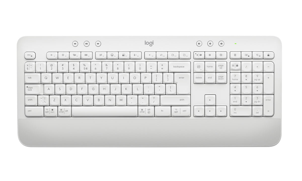 Logitech Signature - Teclado - sem fios - Bluetooth 5.1 - QWERTY - Padrão internacional americano - branco sujo