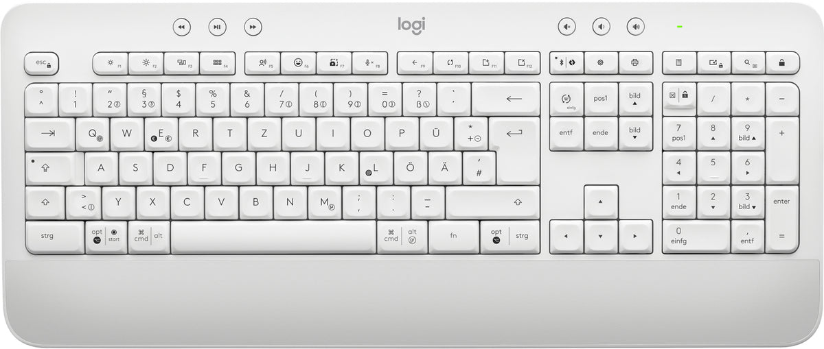 Logitech Signature K650 - Teclado - sem fios - Bluetooth 5.1 - QWERTY - Alemão - branco sujo