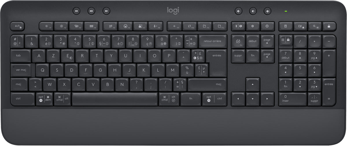 Logitech Signature K650 - Keyboard - Wireless - Bluetooth LE - AZERTY - French - Graphite