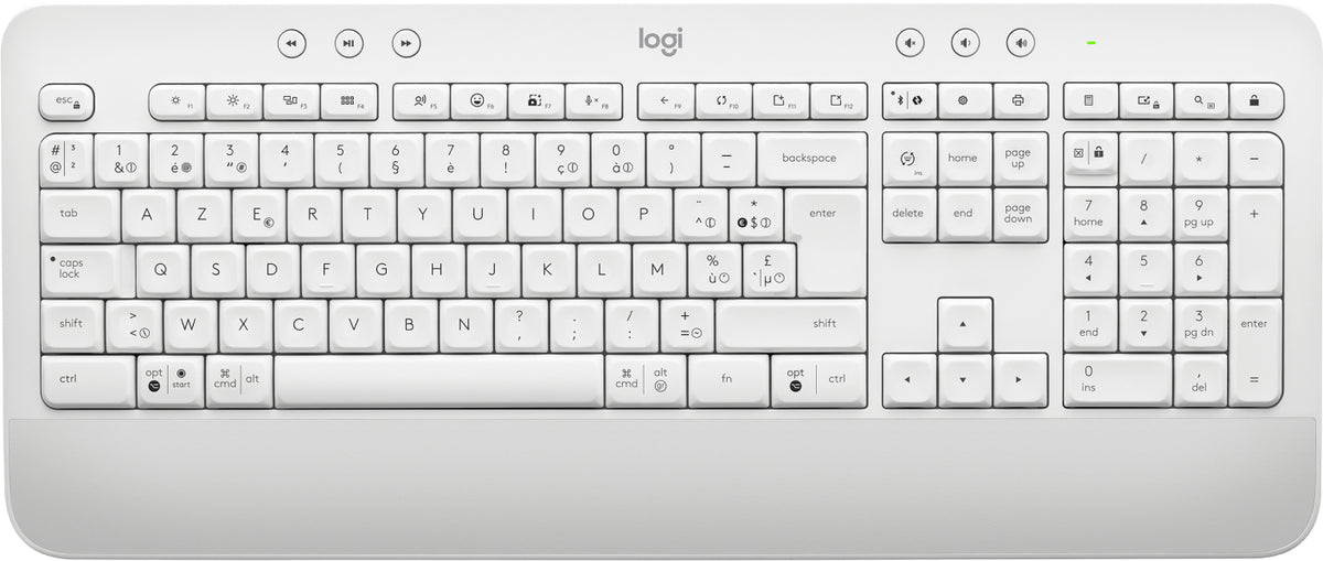 Logitech Signature K650 - Teclado - sem fios - Bluetooth 5.1 - AZERTY - Neerlandês - branco sujo