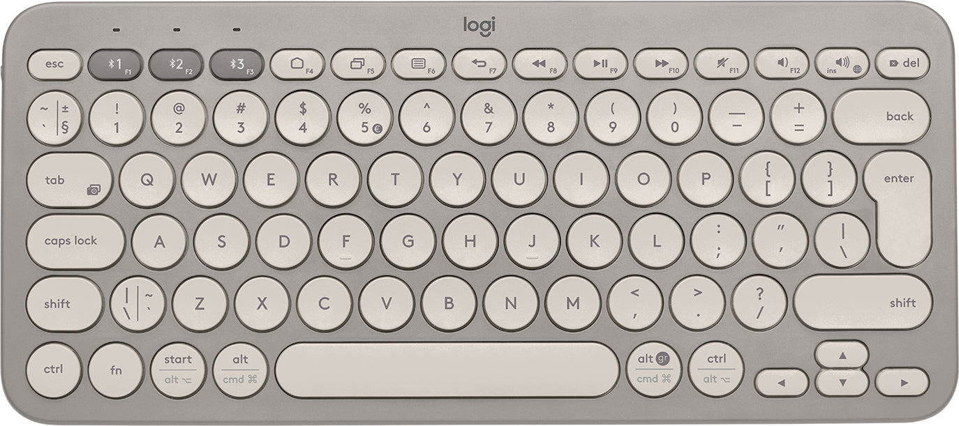 Logitech K380 Multi-Device Bluetooth Keyboard - Keyboard - Wireless - Bluetooth 3.0 - QWERTY - American International Standard - Sand