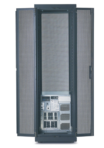 APC Symmetra LX 4kVA Scalable to 8kVA N+1 - Arranjo de potência (montável em bastidor) - AC 220/230/240/380/400/415 V - 4000 VA - Ethernet 10/100 - conectores de saída: 15 - 13U - preto, prata - para P/N: AR3103SP, AR3106SP, SMX2000LVUS, SMX3000HVTUS