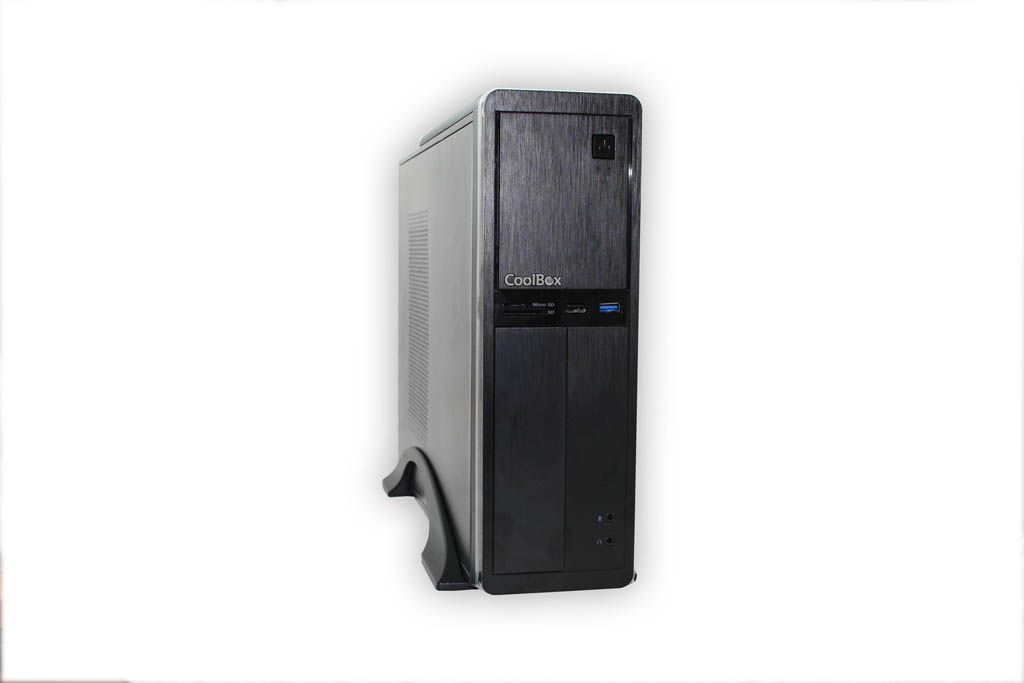 Caixa CoolBox Slim T300 Black USB 3.0 mATX c/fonte 300W 80P Bronze SFX