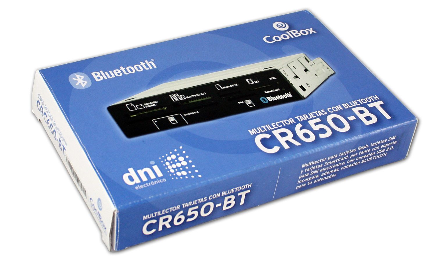Leitor Cartões 3.5\" int. c/ Smart Cart (DNIe) + SIM e Bluetooth - CR-650-BT
