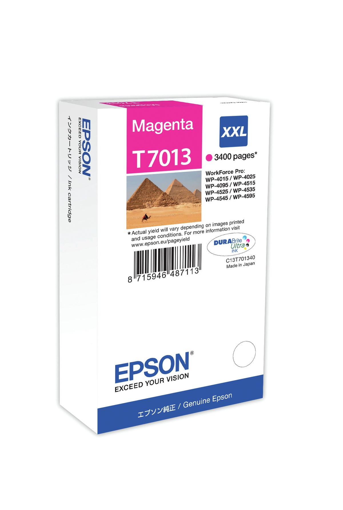 TINTA EPSON MAGENTA XXL WP-4000/4500 CAP EXTRA #PROMO# VÁLIDA HASTA HASTA STOCK