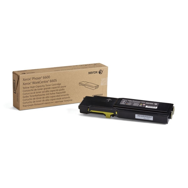 TONER XEROX AMARILLO PHASER 6600 / 6605 - ALTA CAP. PROMO 6000 PAG FIN DE EXISTENCIA