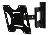 Peerless PARAMOUNT Articulating Wall Mount PA740 - Kit de montagem (braço articulado, placa adaptadora, presilha de gancho) - oscila & Gira - para painel liso - preto brilhante - tamanho de tela: 22"-40" - montável em parede