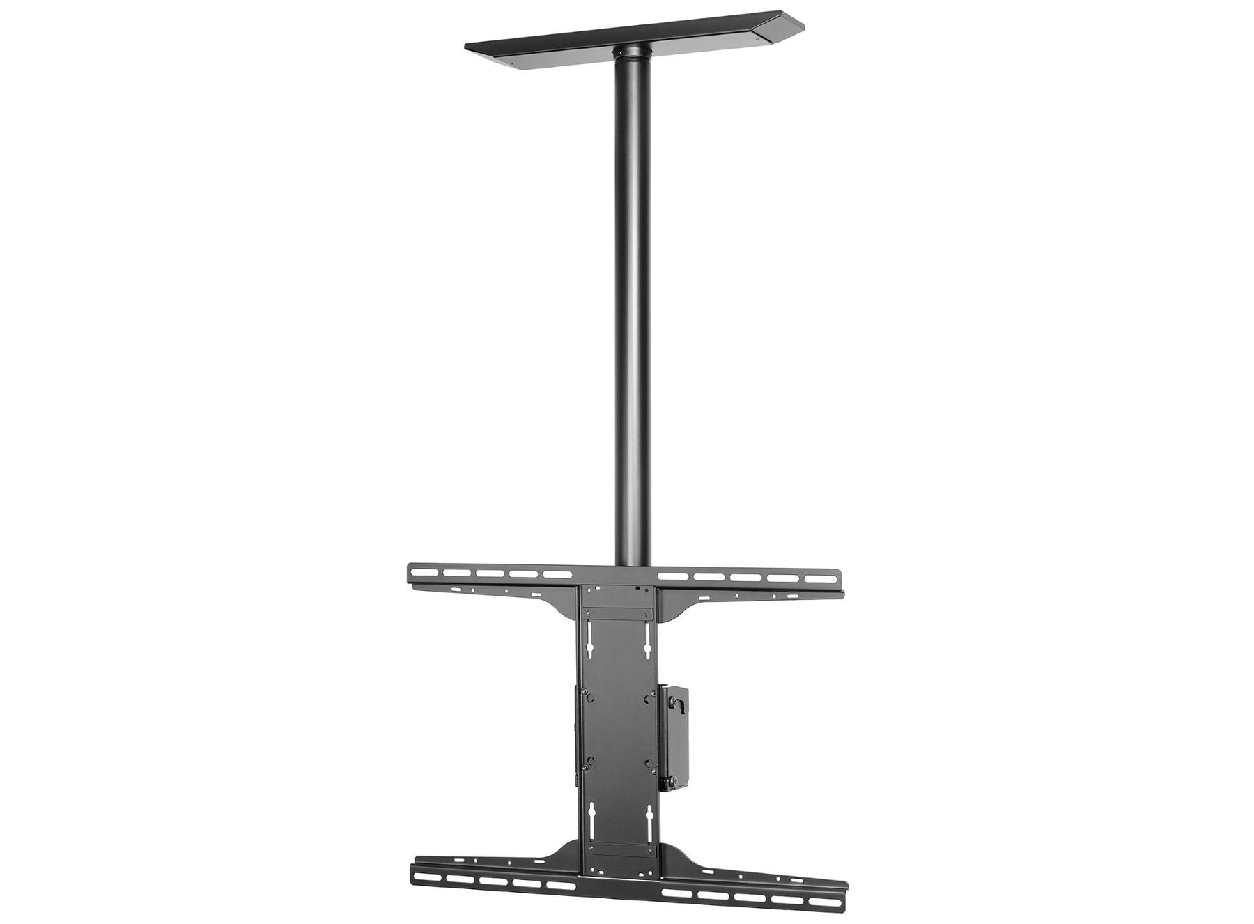 Peerless Solid-Point Flat Panel Straight Column Mount PLCM-UNL-CP - Mounting Kit (Ceiling Plate, Swing Bracket, Stand Tube, Adapter Plate, Ceiling Rod Box, Retaining Collar) - For Flat Panel - Black - screen size: 32