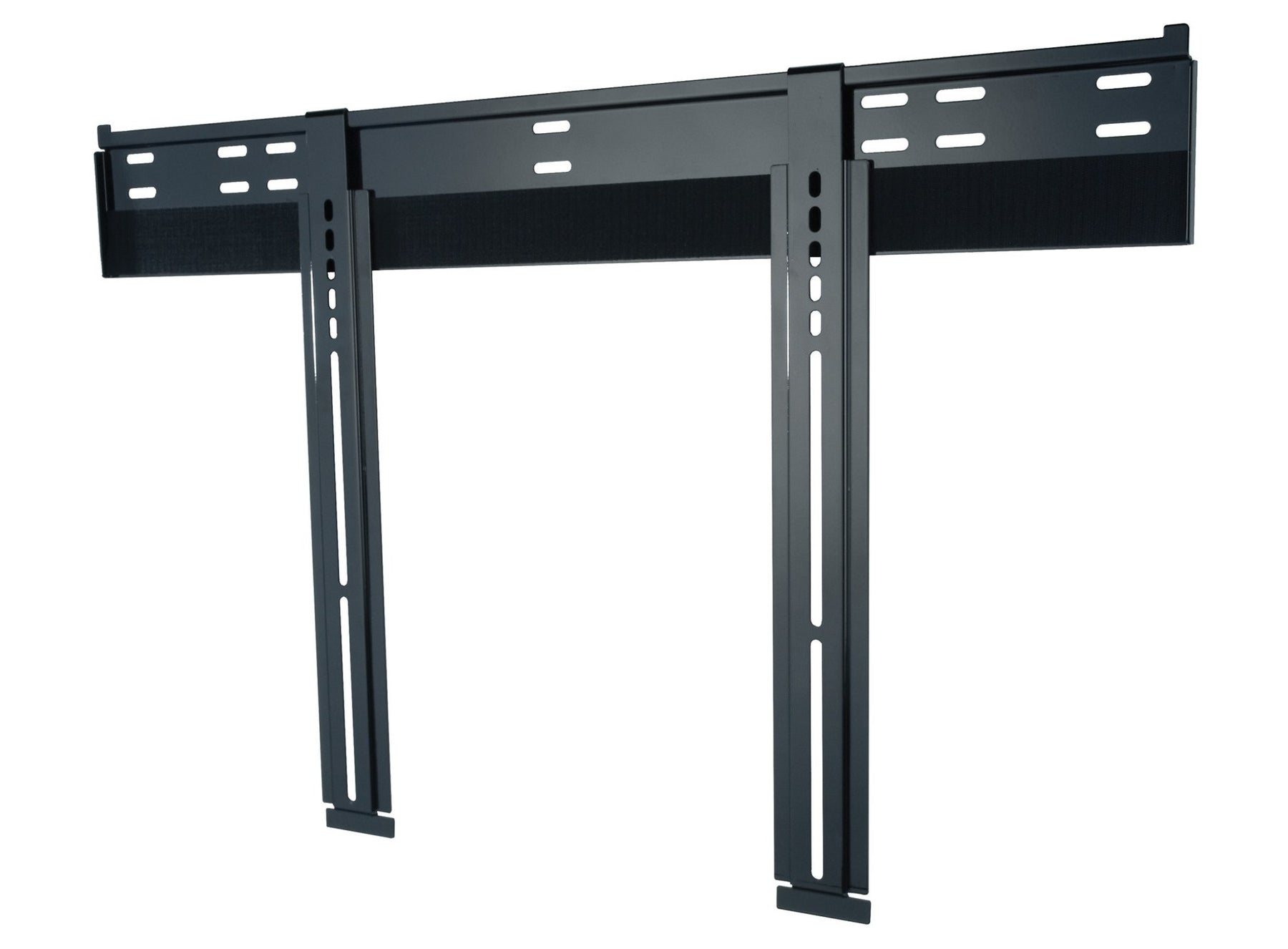 Peerless Slimline Universal Ultra-Thin Flat Wall Mount SUF660P - Kit de montaje (placa de pared, adaptador de clip) - para panel plano - acero laminado en frío - negro brillante - tamaño de pantalla: 40"-80"