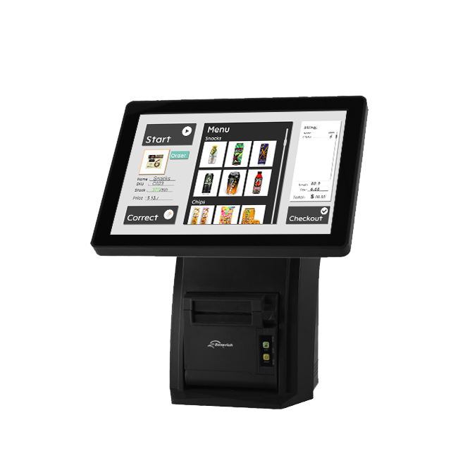 POS ZONERICH ZQ-P1088MAX+ 15.6" Touch J1900 4GB 64GB SSD / W10PRO w/ 2x20 Client Display & 80mm Print