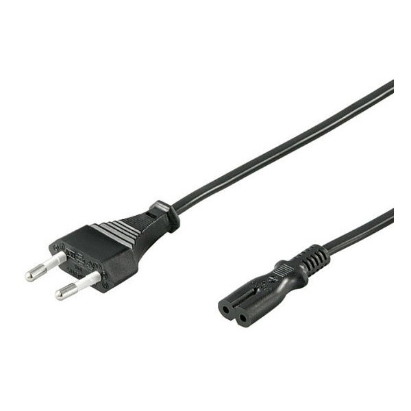 EQUIP POWER CABLE IEC C7/EUROPLUG 2.5A BLACK 1.80M