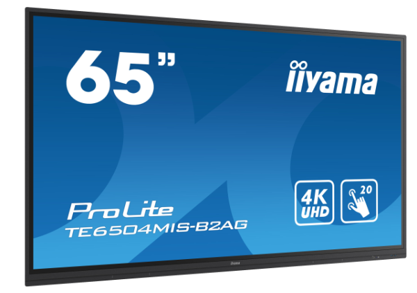 iiyama ProLite TE6504MIS-B2AG - Pantalla LCD de clase diagonal de 65" (64,5" visibles) con retroiluminación LED - interactiva - con reproductor multimedia integrado y pantalla táctil (multitáctil) - Android - 4K UHD (2160p) 3840 x 2160 - negro opaco