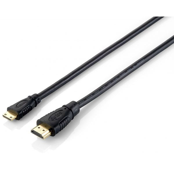 EQUIP HDMI CABLE (A) TO MINI HDMI (C) M/M 1MT BLACK