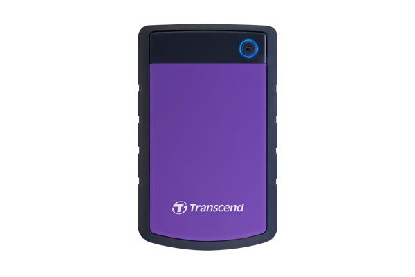 Disco duro externo de 2.5 4TB TRANSCEND StoreJet 25H3 USB 3.0 con copia de seguridad automática a prueba de golpes.