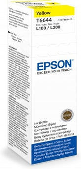 Epson T6644 - 70 ml - yellow - original - ink refill - for Epson L386, EcoTank ET-2600, 2650, L121, L1455, EcoTank ITS L3050, L3060, L3070