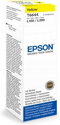 Epson T6644 - 70 ml - yellow - original - ink refill - for Epson L386, EcoTank ET-2600, 2650, L121, L1455, EcoTank ITS L3050, L3060, L3070