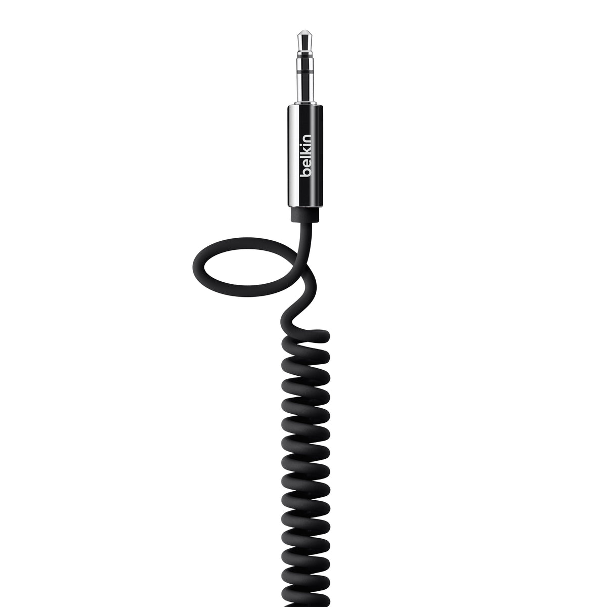 Belkin MIXIT Coiled Cable - Cabo de áudio - porta mini estéreo macho para porta mini estéreo macho - 1.8 m - preto