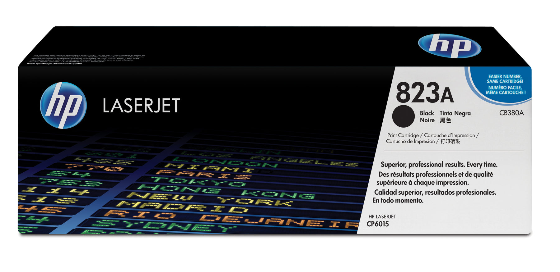 HP 823A - Preto - original - LaserJet - cartucho de toner (CB380A) - para Color LaserJet CP6015de, CP6015dn, CP6015n, CP6015x, CP6015xh