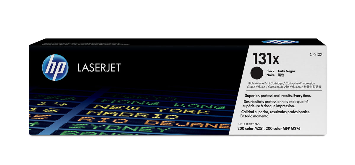 HP 131x - High Yield - Black - Genuine - LaserJet - Toner Cartridge (CF210X) - for LaserJet Pro 200 M251n, 200 M251nw, MFP M276n, MFP M276nw